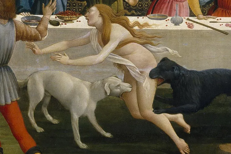 波提切利《纳斯塔吉奥故事》系列组画局部 (12)