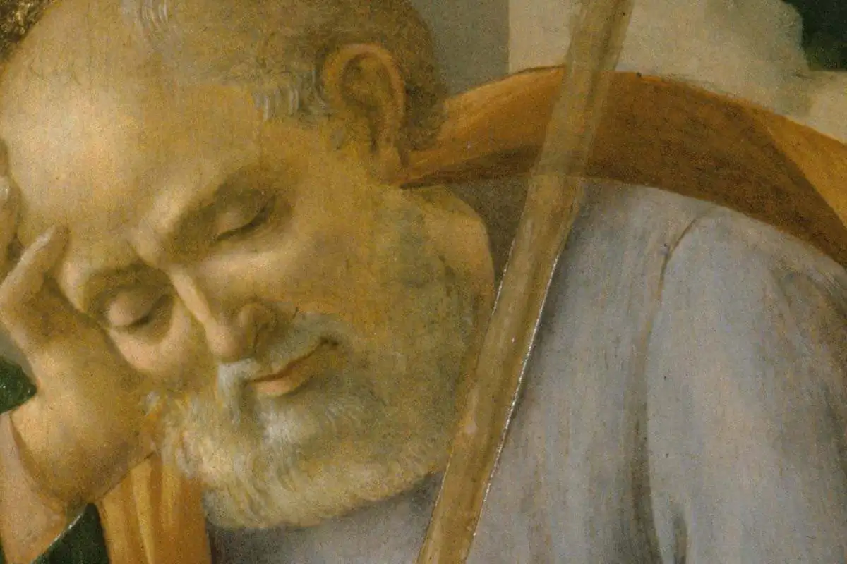 波提切利《圣母子系列》圆形绘画作品集局部细节 (6)