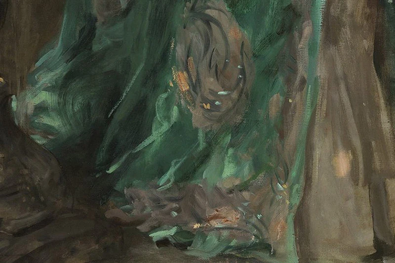 萨金特油画人物肖像《萨瑟兰公爵夫人》局部 (4)