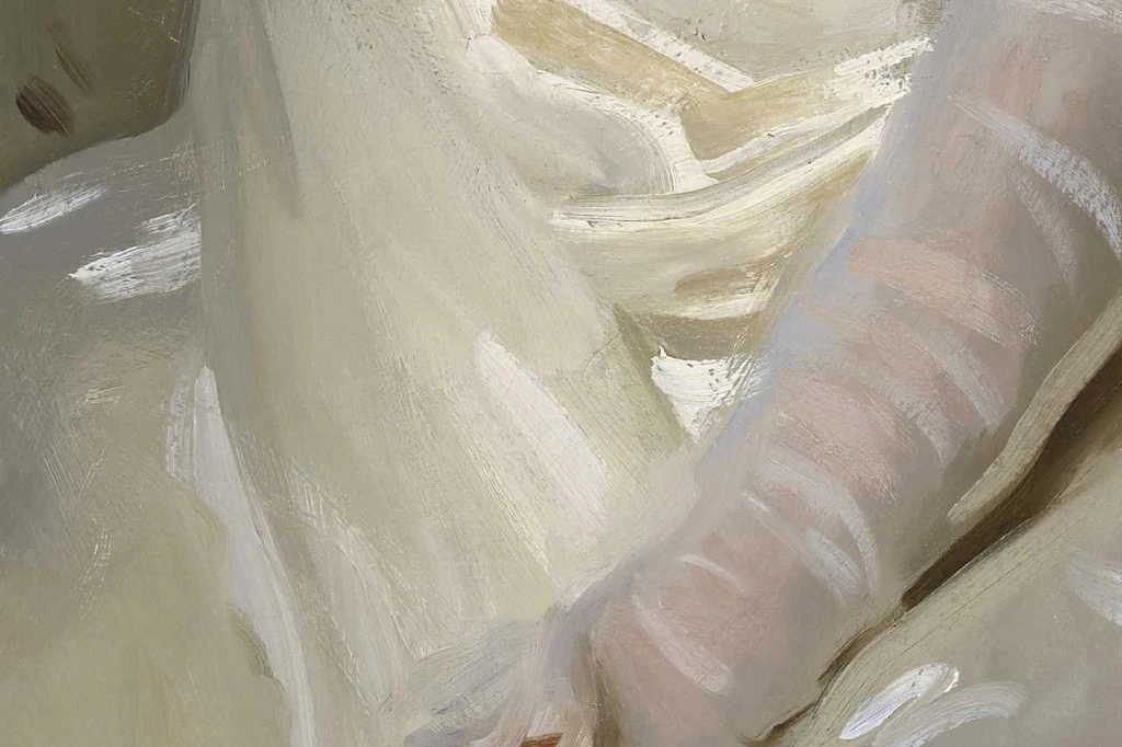 萨金特油画人物《西尔斯夫人肖像》局部 (5)