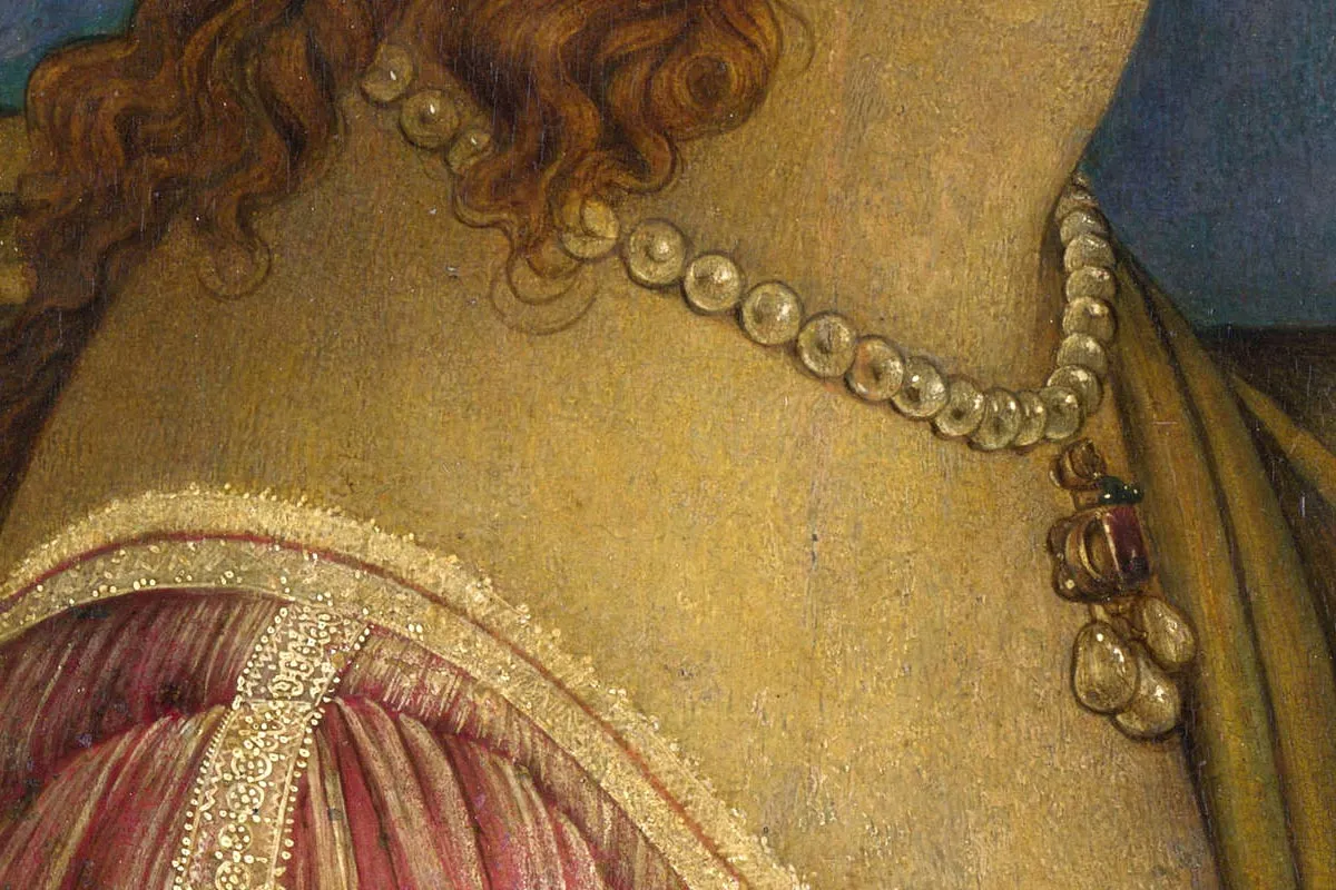 波提切利肖像画作品《侧面女士肖像》局部 (5)