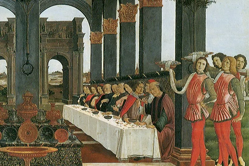 波提切利《纳斯塔吉奥故事》系列组画局部 (14)