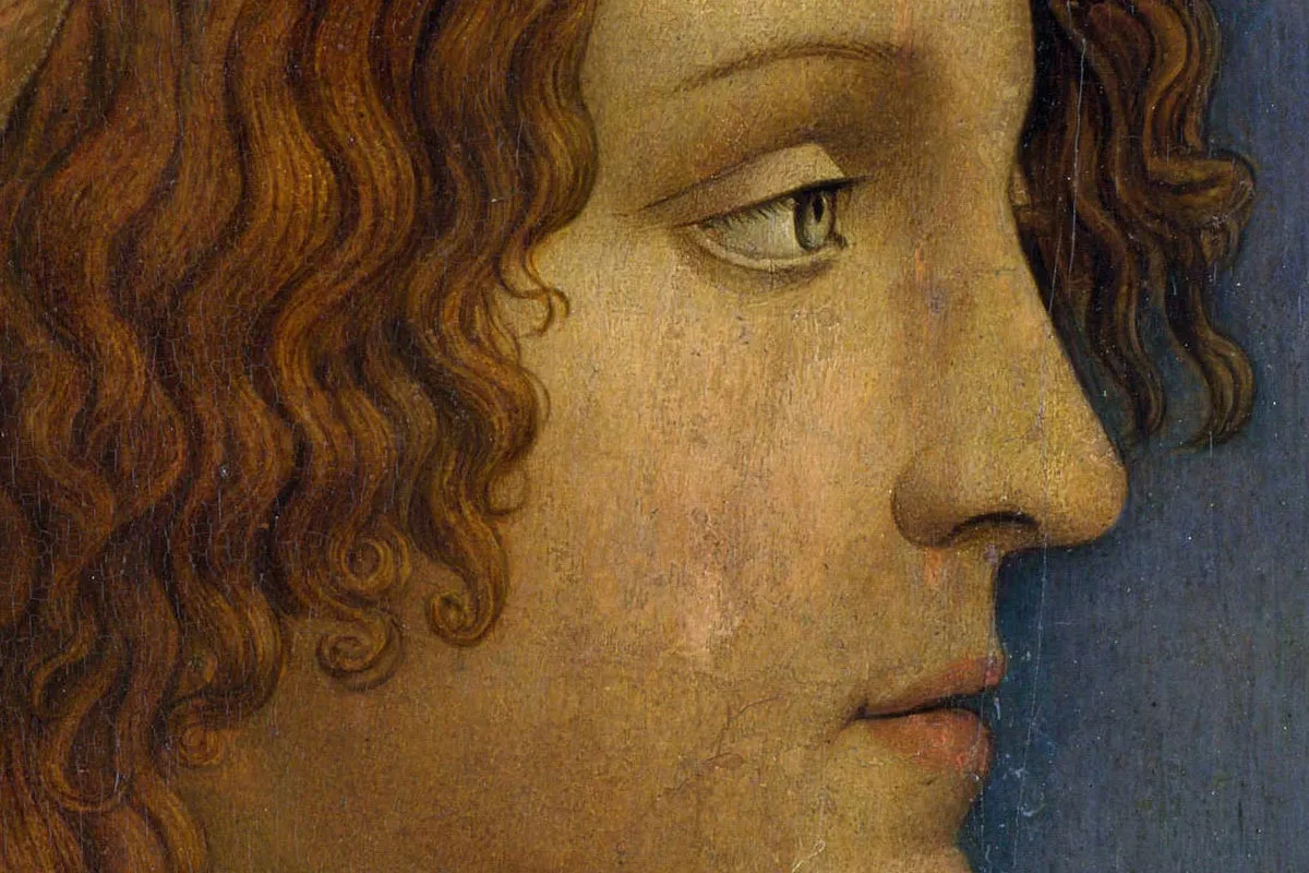 波提切利肖像画作品《侧面女士肖像》局部 (1)
