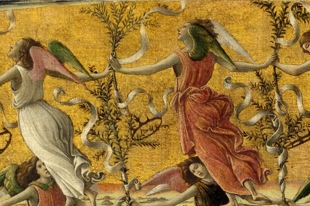 波提切利作品《神秘的耶稣诞生》局部 (2)