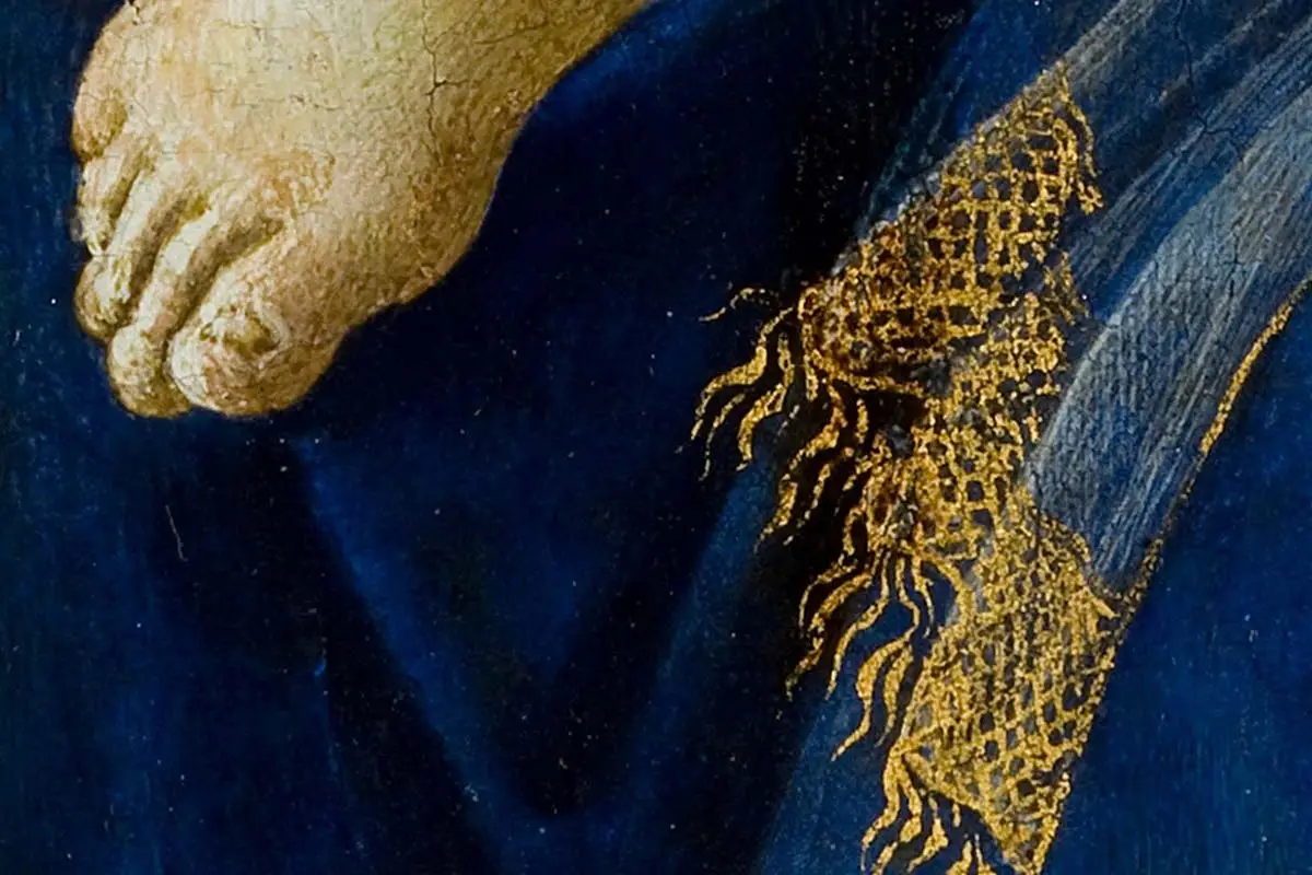 波提切利作品《读书圣母》局部 (10)