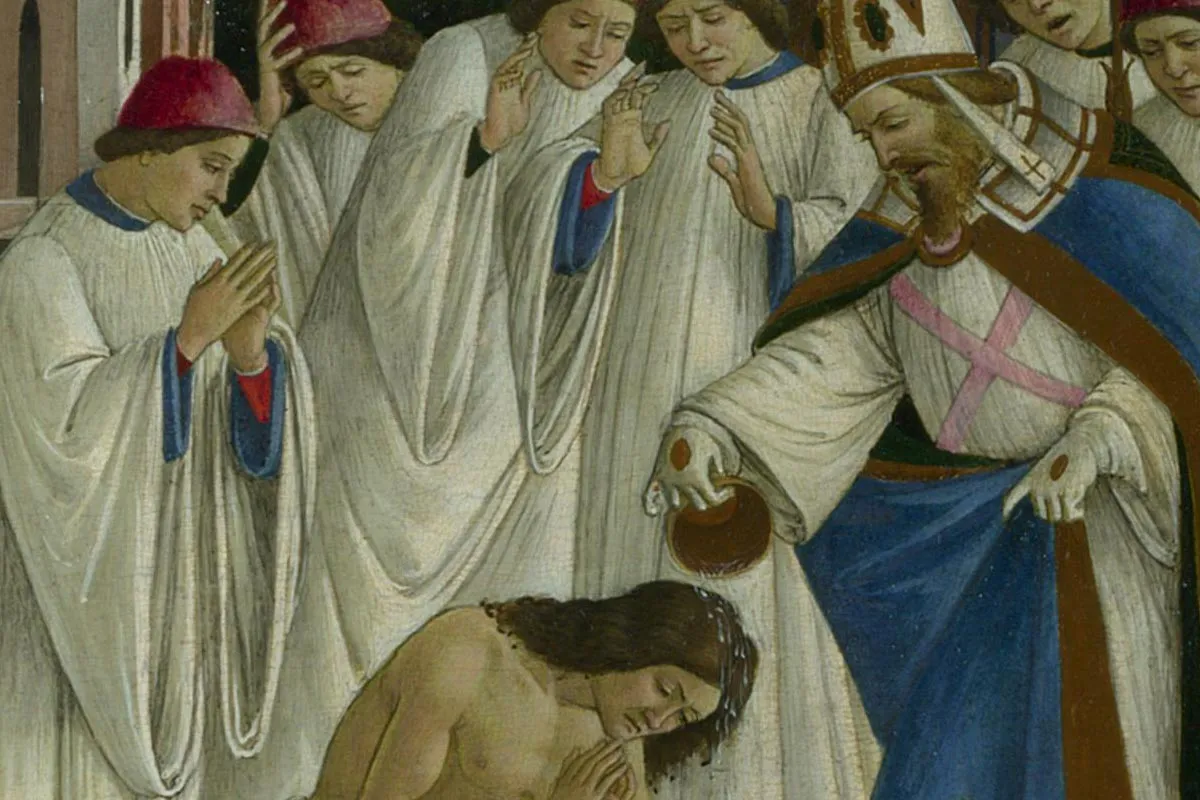 波提切利《圣泽诺比乌斯的洗礼及其主教任命》局部 (1)