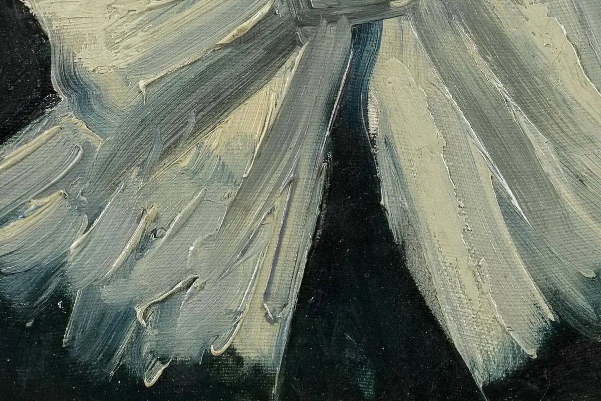 梵高油画头像《老年妇女头像》局部 (4)