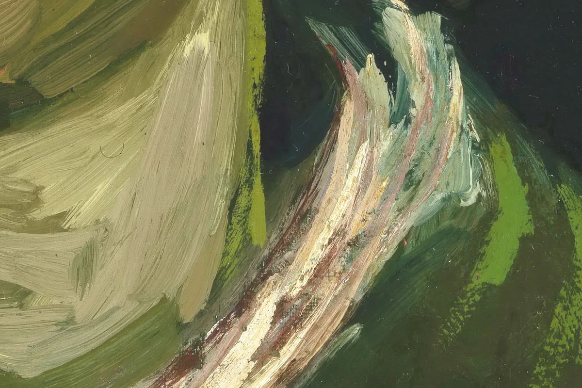 梵高油画头像习作《女人头像》局部 (3)