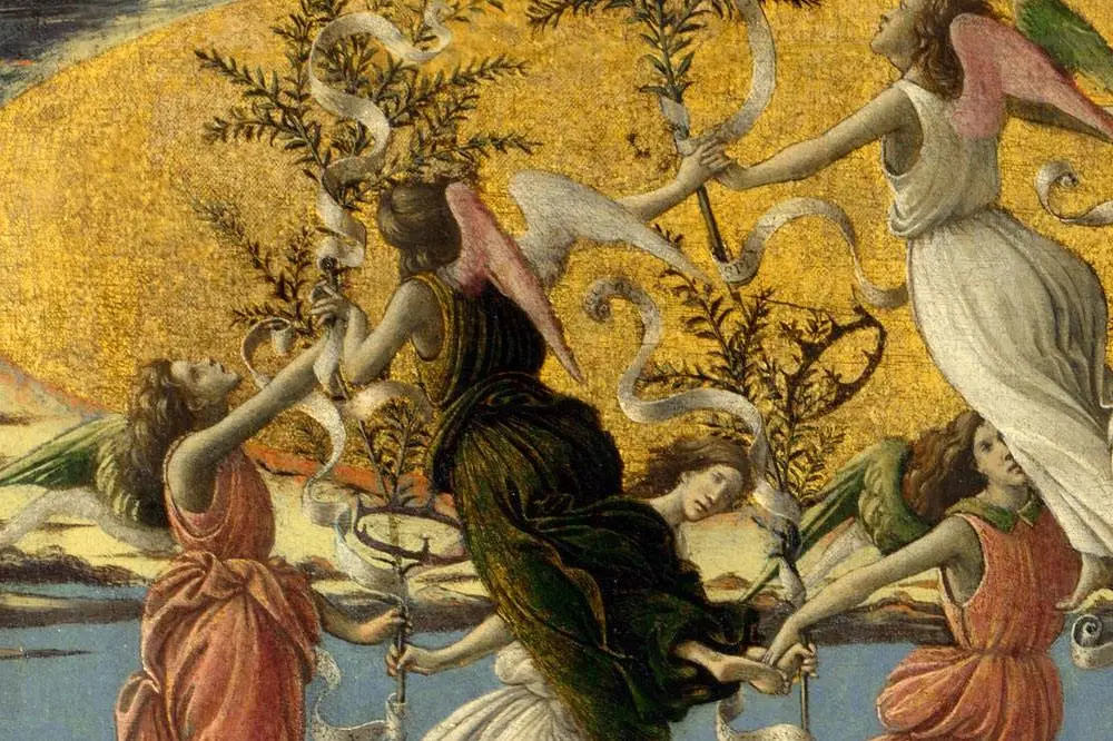 波提切利作品《神秘的耶稣诞生》局部 (1)