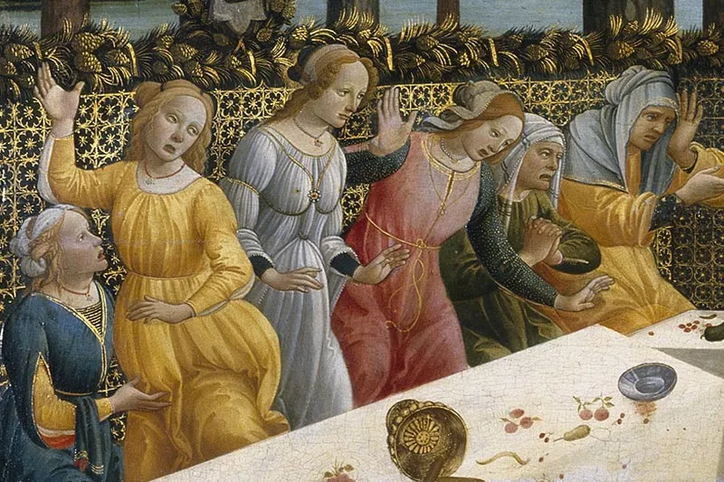 波提切利《纳斯塔吉奥故事》系列组画局部 (8)