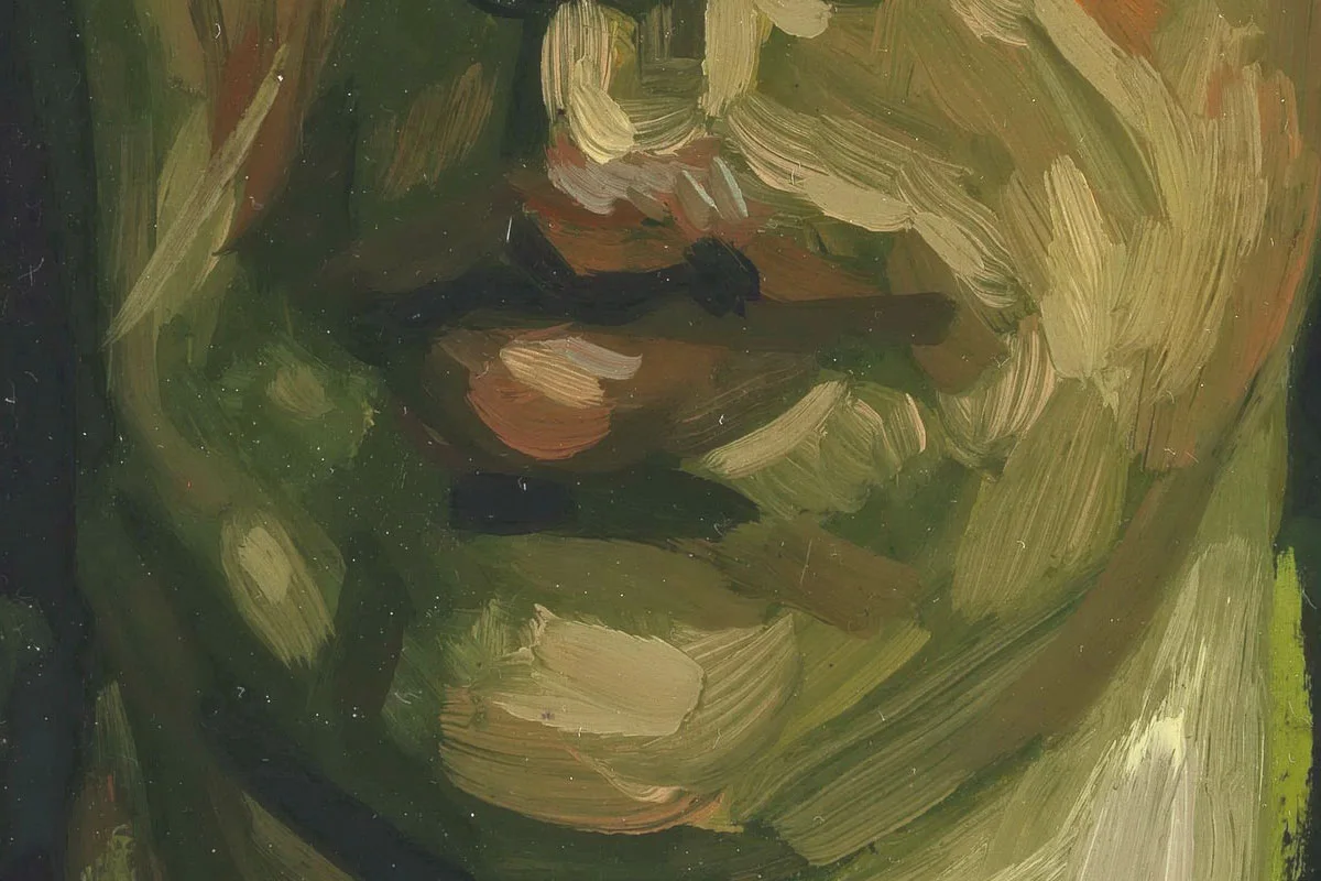 梵高油画头像习作《女人头像》局部 (2)