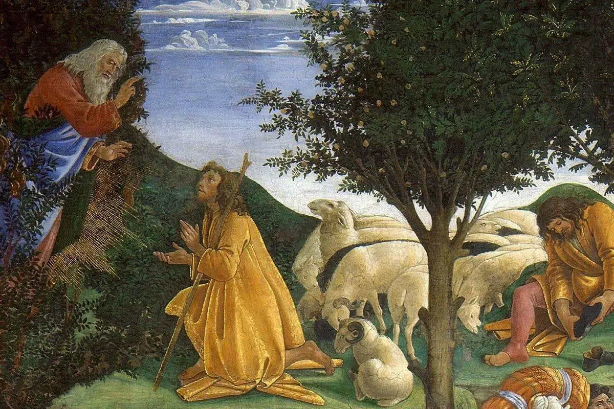 波提切利作品《青年摩西》局部 (1)