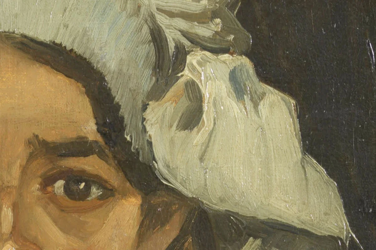 梵高油画头像《一个女人的头像》局部 (3)