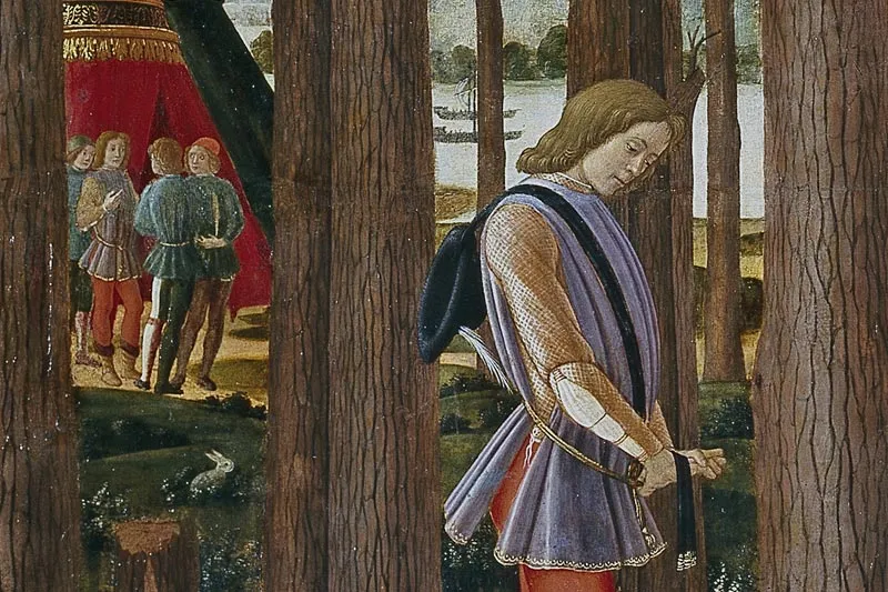 波提切利《纳斯塔吉奥故事》系列组画局部 (1)