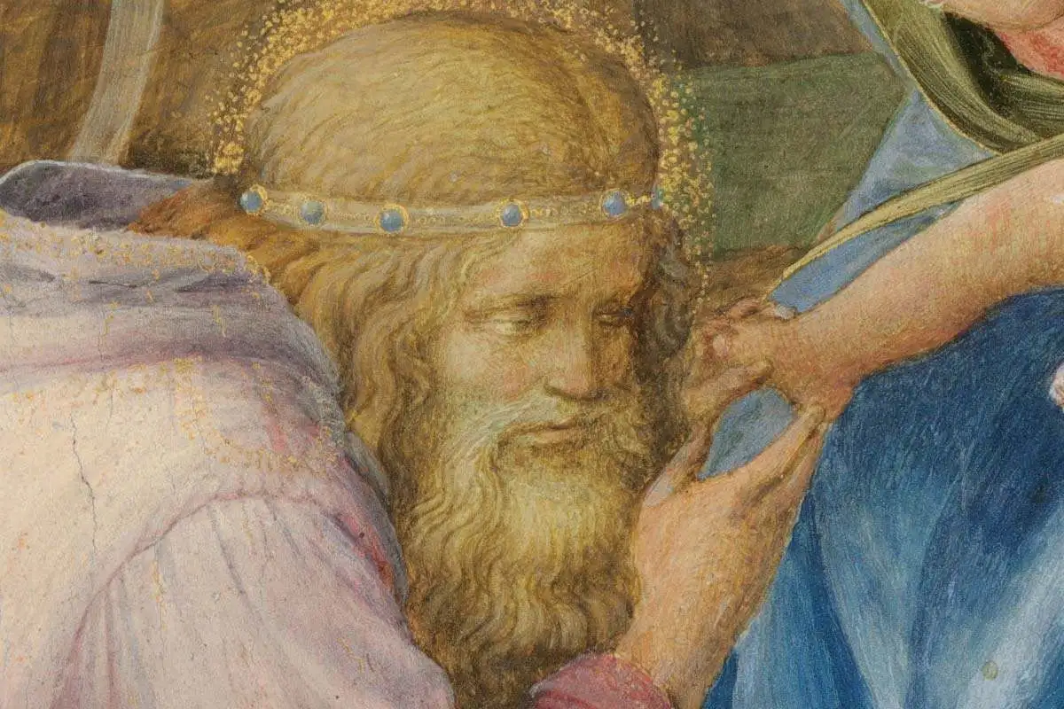 波提切利《圣母子系列》圆形绘画作品集局部细节 (2)