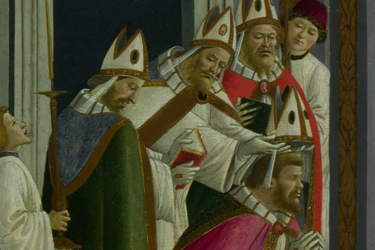 波提切利《圣泽诺比乌斯的洗礼及其主教任命》局部 (4)