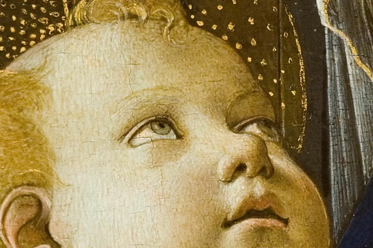 波提切利作品《读书圣母》局部 (5)