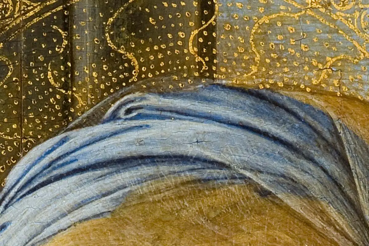 波提切利作品《读书圣母》局部 (2)