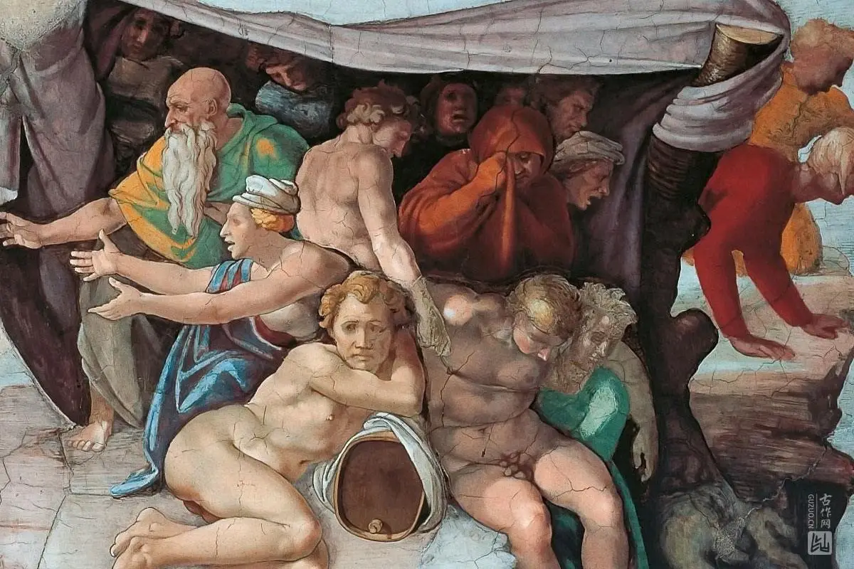 米开朗基罗壁画《洪水》局部 (3)