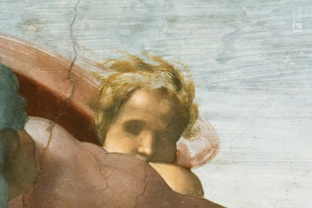 米开朗基罗西斯廷教堂壁画《上帝分离陆地和水域》局部 (4)