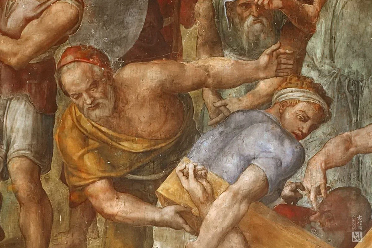 米开朗基罗壁画作品《圣彼得殉道》局部 (2)