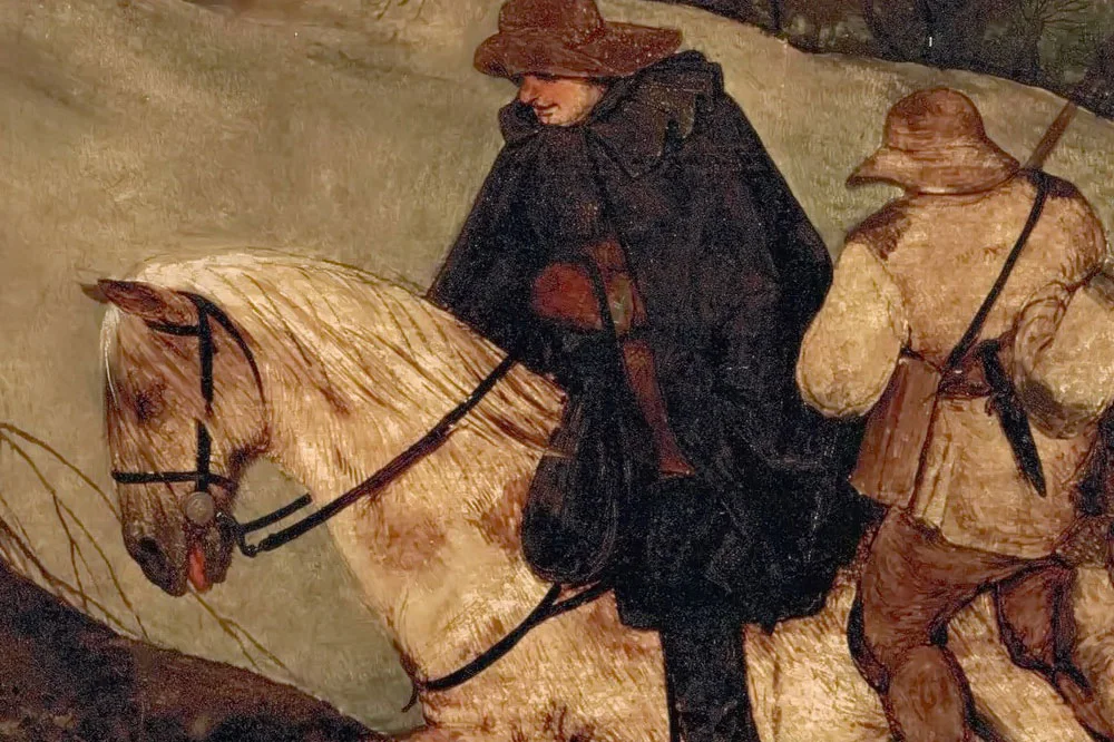 彼得·勃鲁盖尔作品《牧群归来》局部 (4)