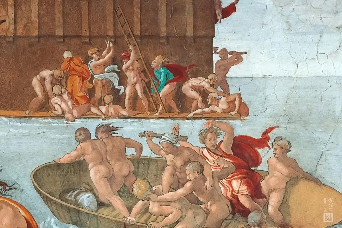 米开朗基罗壁画《洪水》局部 (2)