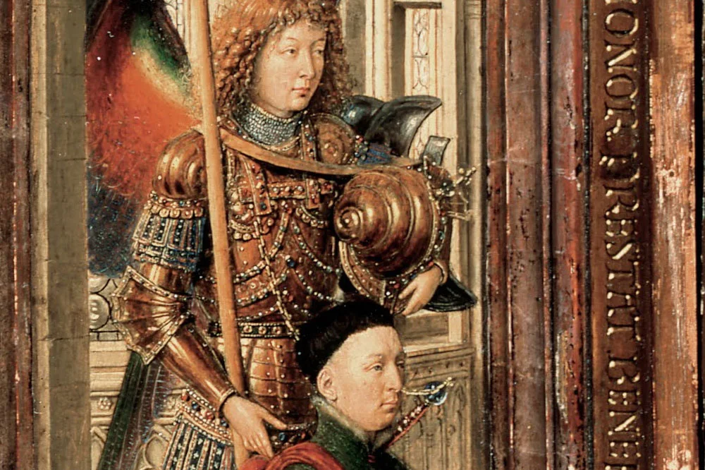 扬·凡·艾克祭坛画作品《德累斯顿三联画》局部 (2)