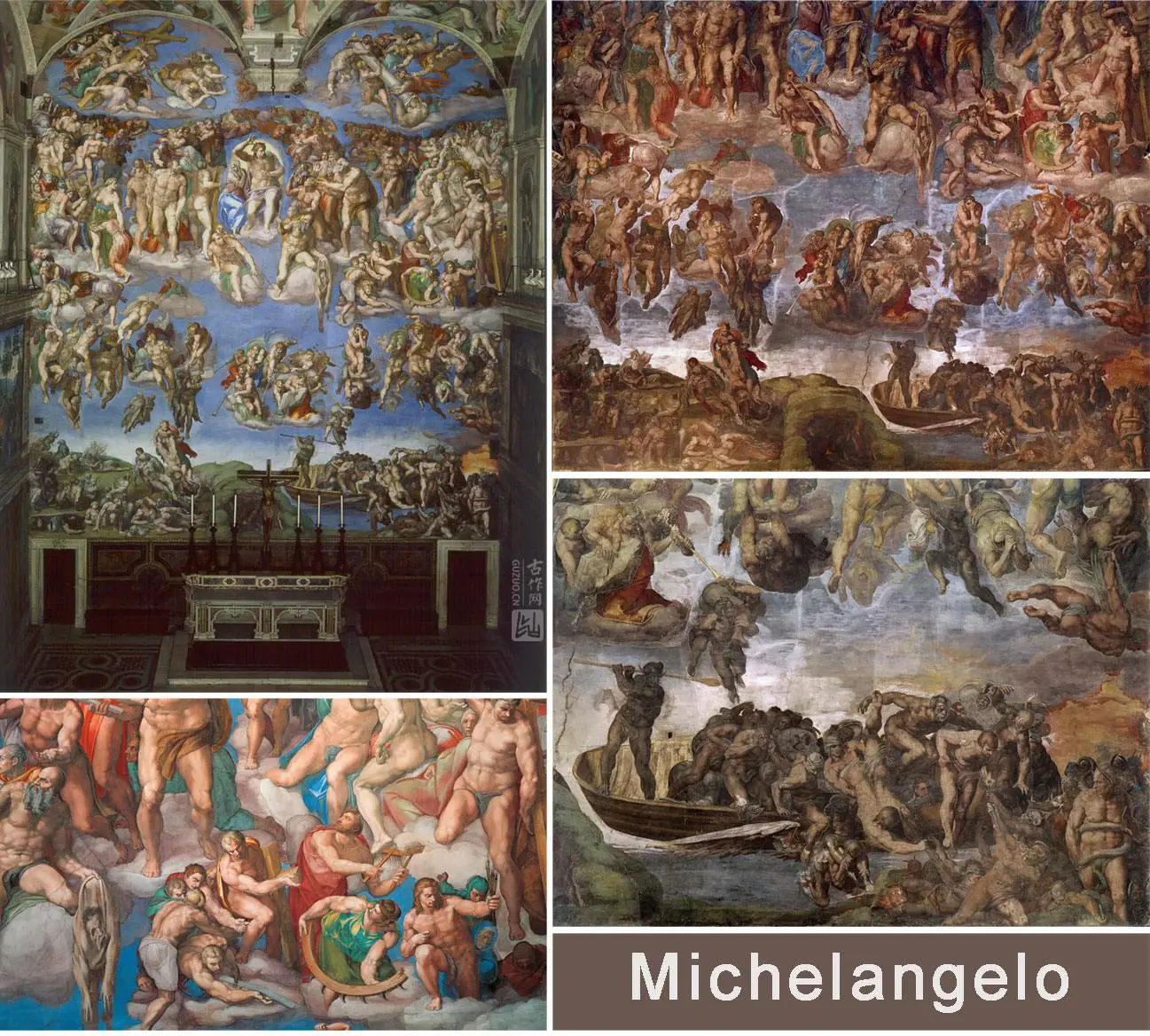 米开朗基罗大型壁画作品《最后的审判》高清大图_02
