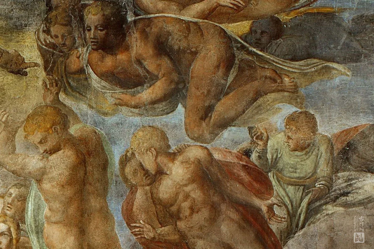 米开朗基罗壁画作品《扫罗的改变》局部 (2)