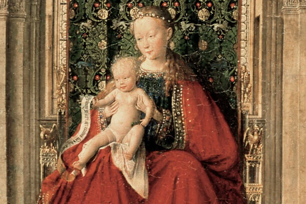 扬·凡·艾克祭坛画作品《德累斯顿三联画》局部 (1)