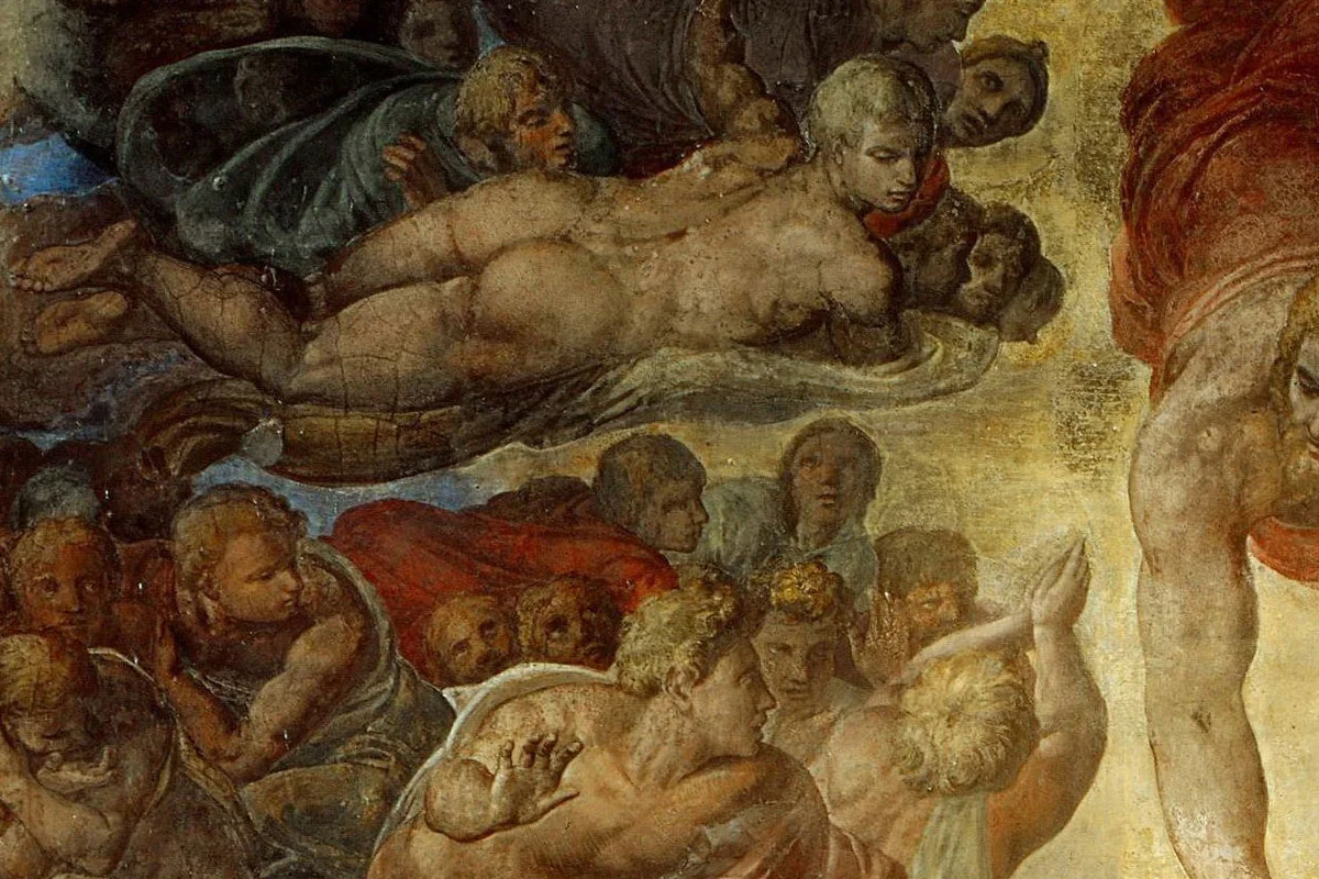 米开朗基罗壁画作品《扫罗的改变》局部 (3)