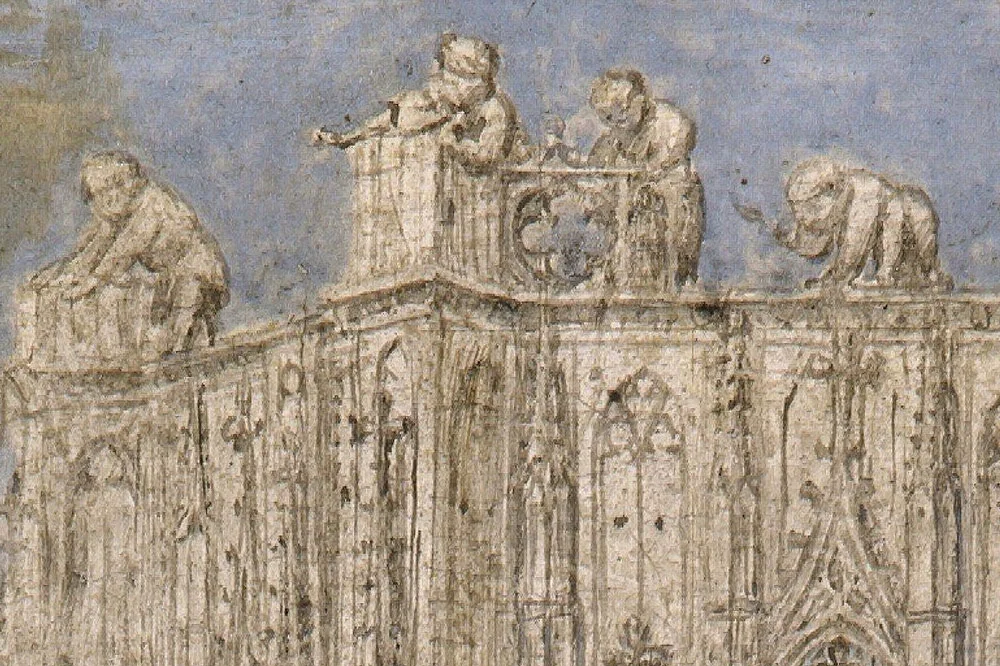 扬·凡·艾克作品《圣芭芭拉》高清大图局部 (4)