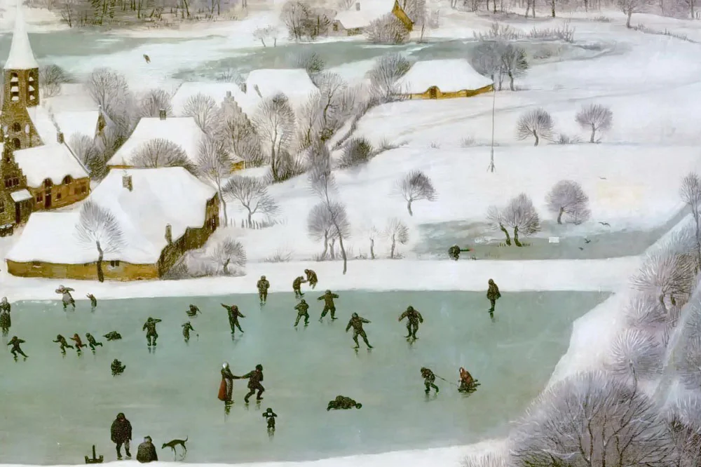 彼得·勃鲁盖尔作品《雪中猎人》局部 (4)