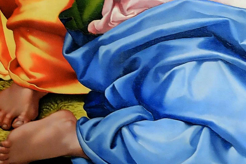 米开朗基罗油画作品《圣家与圣洗者约翰》局部 (3)