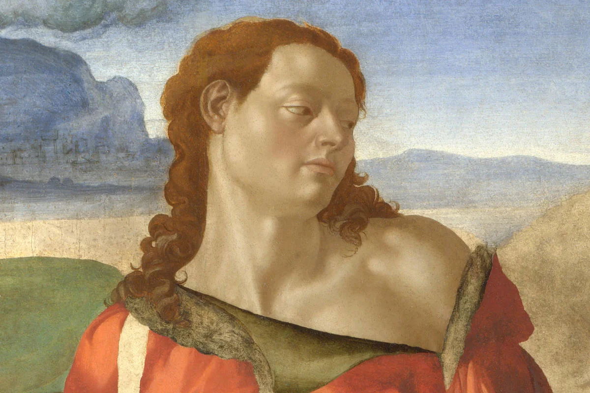 米开朗基罗蛋彩画作品《安葬》局部 (2)