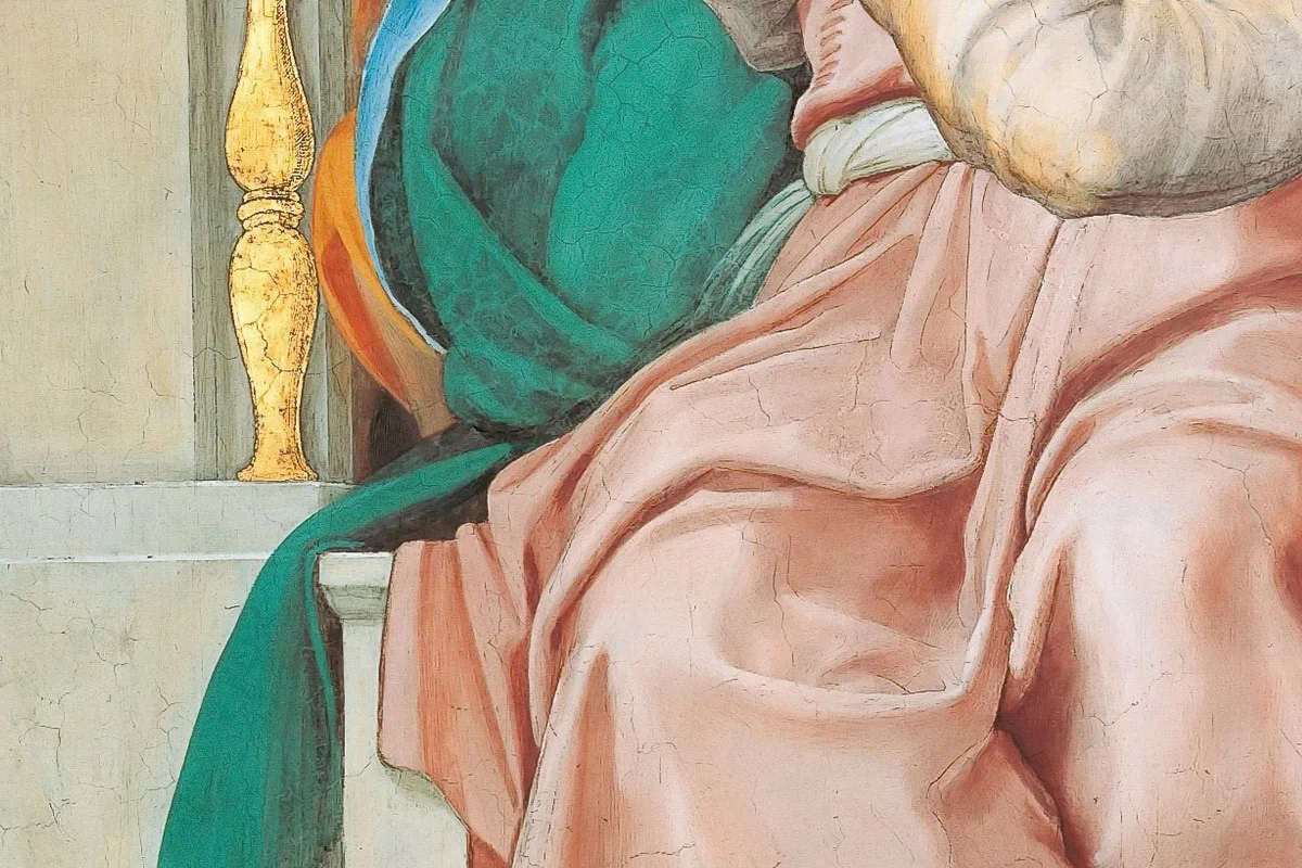 西斯廷教堂的壁画 米开朗基罗《先知以赛亚》局部 (3)