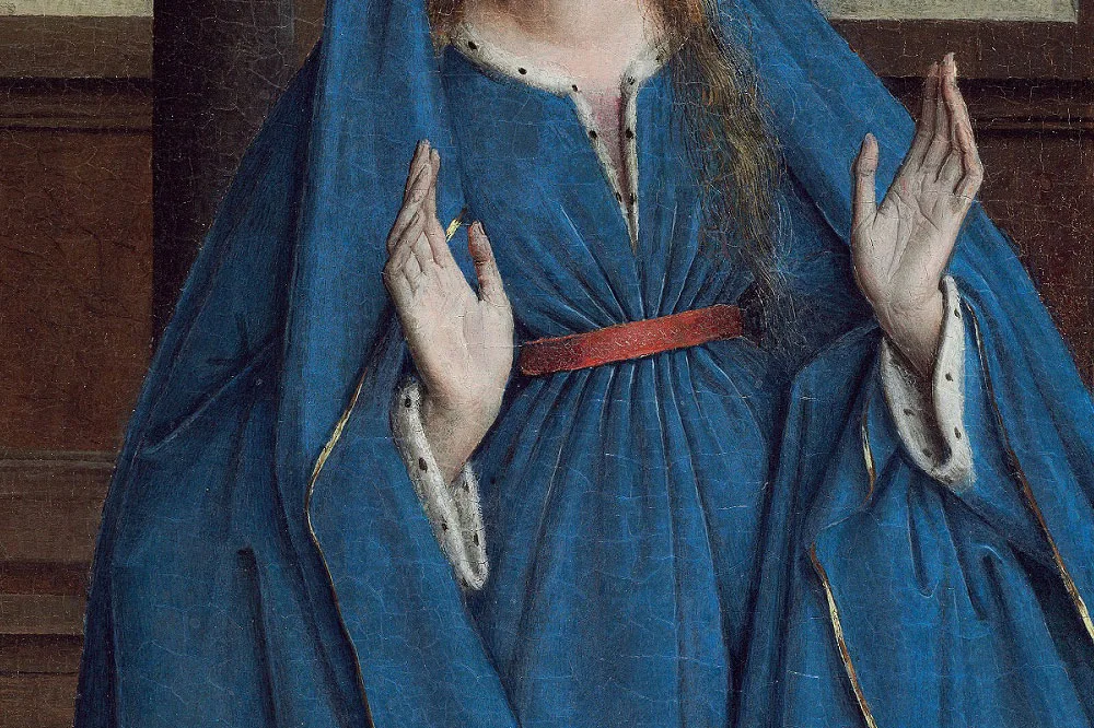 扬·凡·艾克油画作品《天使报喜》局部 (3)