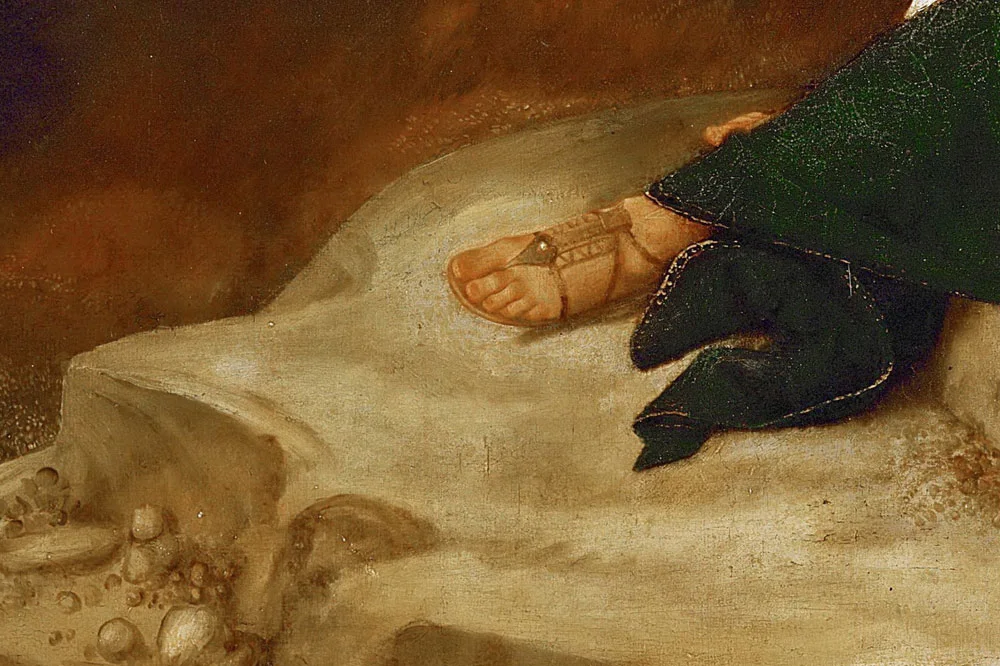 乔尔乔内作品《三位哲学家》局部 (5)