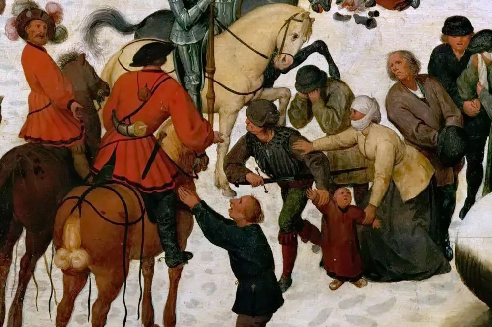 彼得·勃鲁盖尔绘画作品《伯利恒虐杀婴儿》局部 (1)