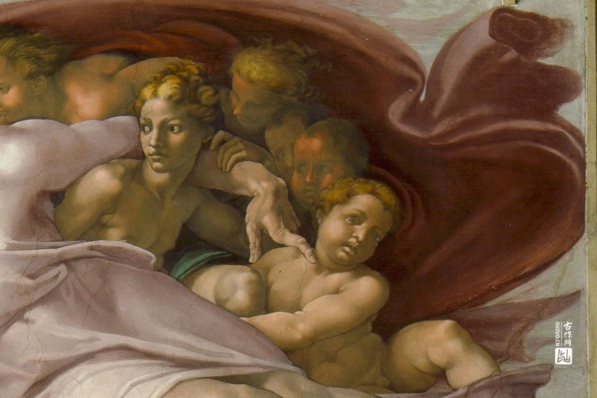 米开朗基罗壁画作品《创造亚当》局部 (5)