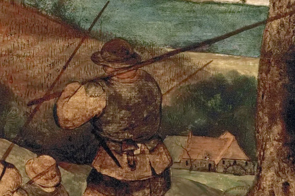 彼得·勃鲁盖尔作品《牧群归来》局部 (5)