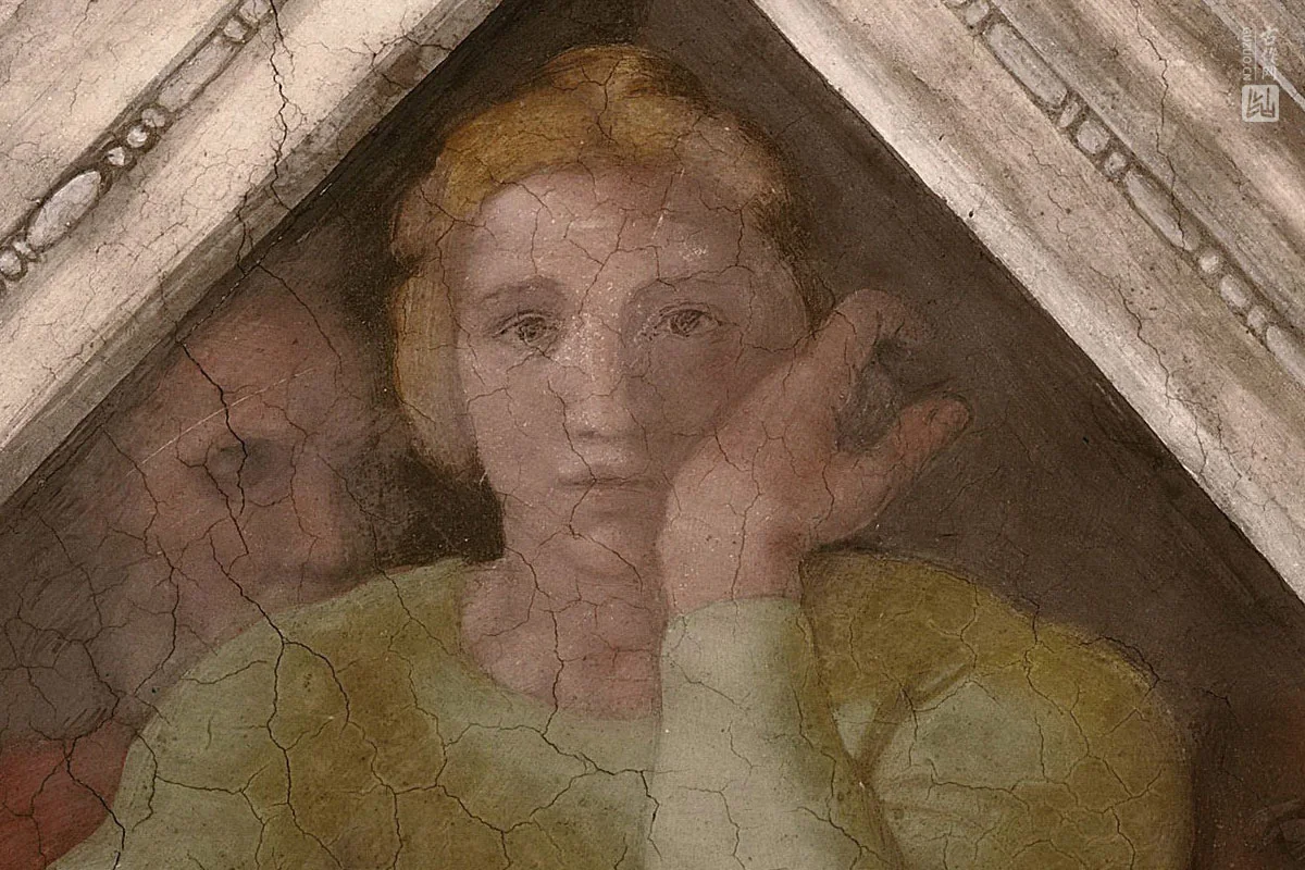 西斯廷教堂的壁画 基督的祖先局部 (1)