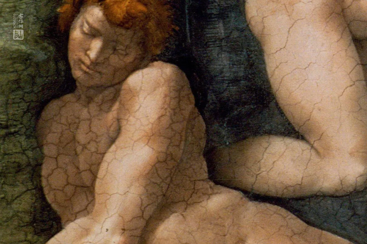 米开朗基罗壁画作品《创造夏娃》局部 (3)