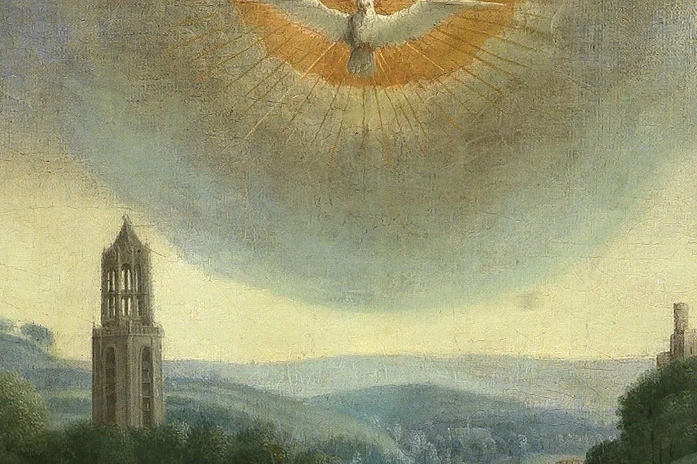 扬‧范艾克祭坛画作品《羔羊的颂赞》局部 (7)