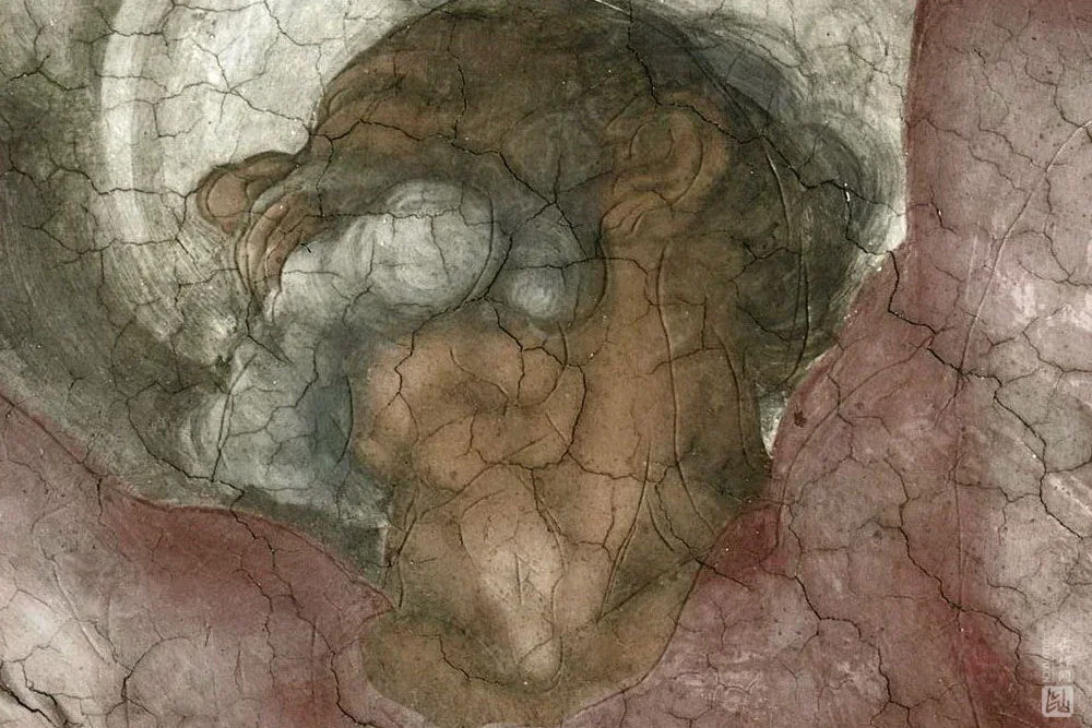 米开朗基罗西斯廷教堂壁画《上帝将光明与黑暗分开》局部 (3)