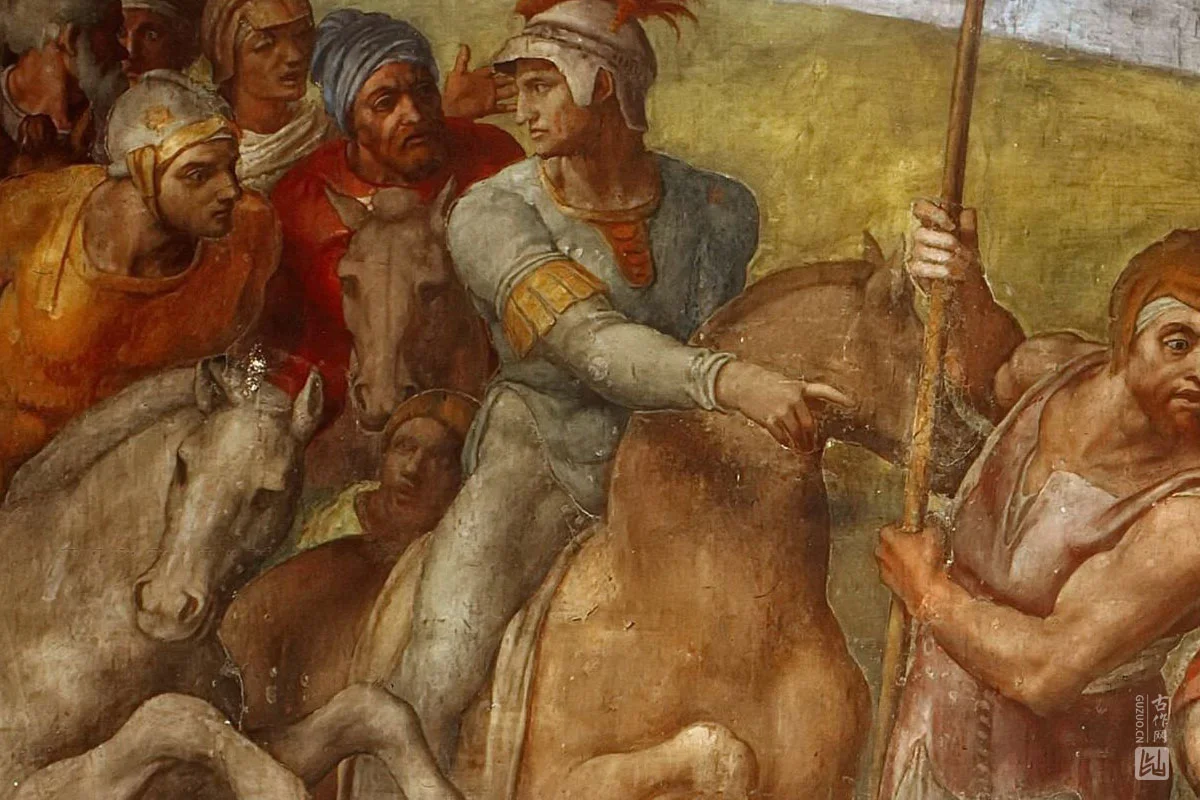 米开朗基罗壁画作品《圣彼得殉道》局部 (3)