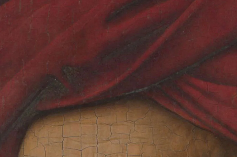 扬·凡·艾克油画头像《戴着头巾的自画像》局部 (3)