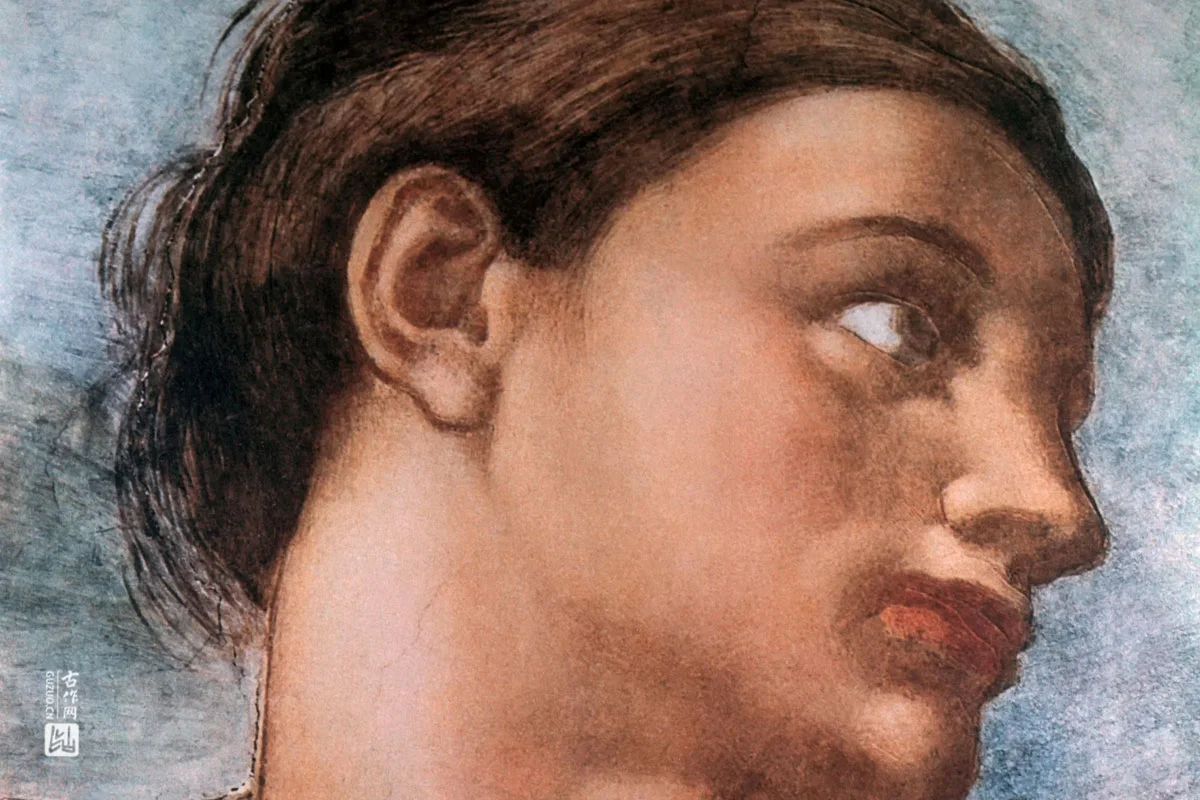 米开朗基罗壁画作品《创造亚当》局部 (1)