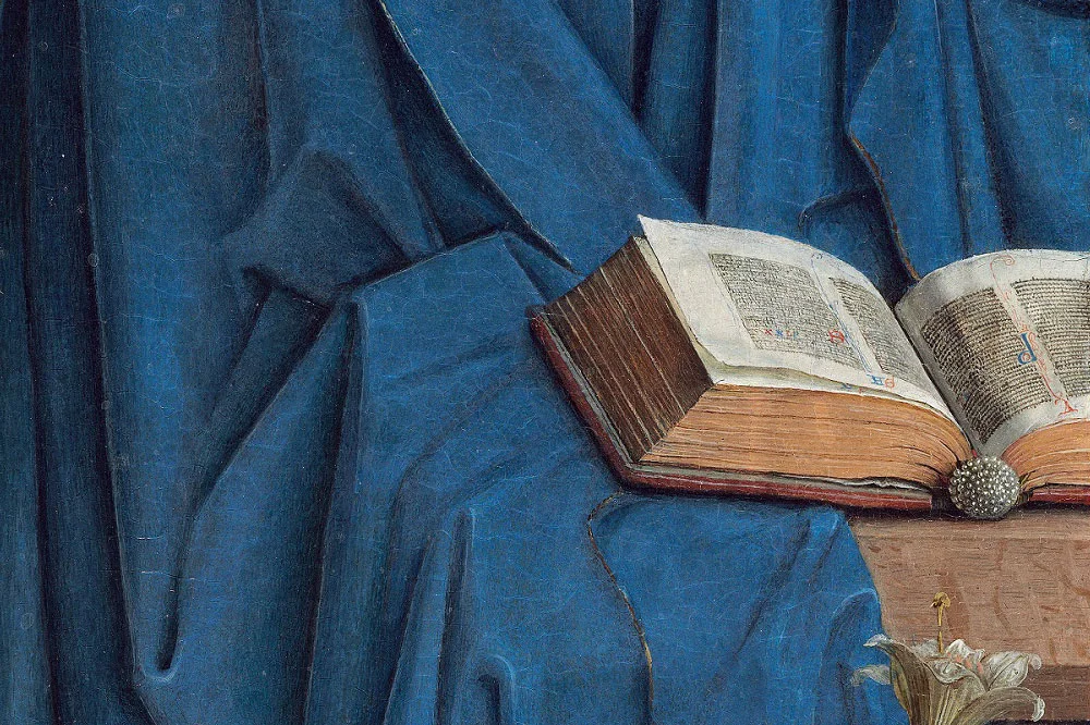 扬·凡·艾克油画作品《天使报喜》局部 (4)